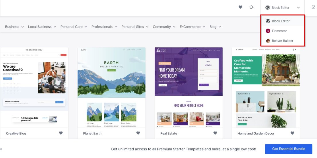 How to Start an Online Thrift Store: 6 Simple Steps to Profit select page builder for starter templates