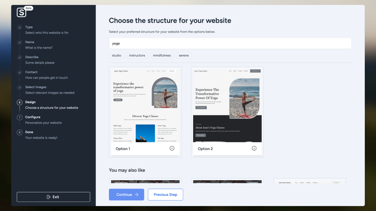 Introducing Starter Templates 4.0 With AI Magic! different types of structure that your website can have.