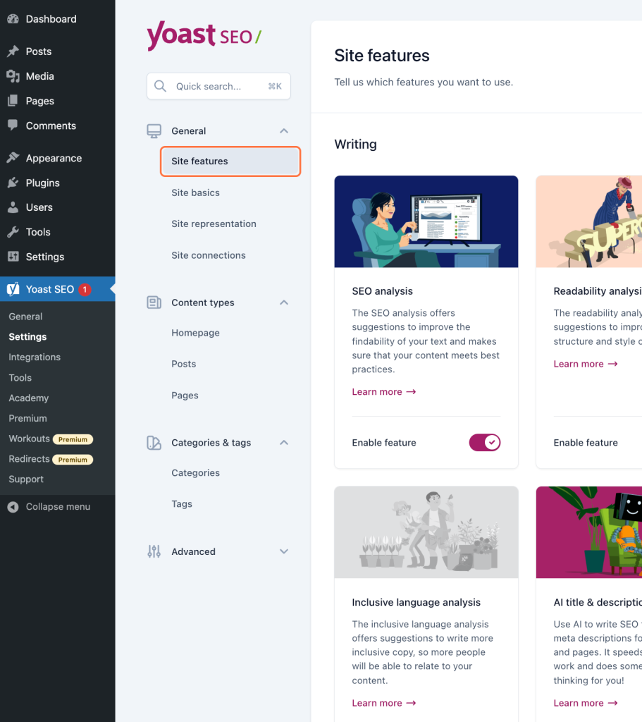 WordPress Sitemap: How To Create + 7 Best Plugins Site features