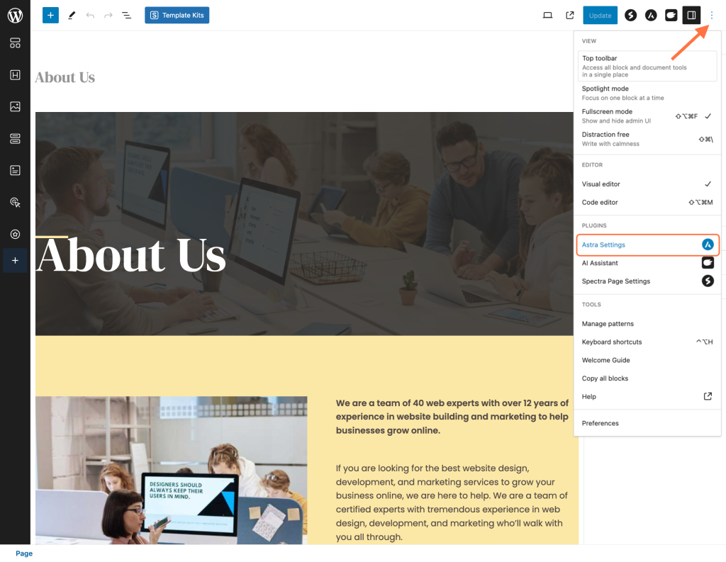 How to Change the Heading Tag for the Page/Post Titles? Astra Settings
