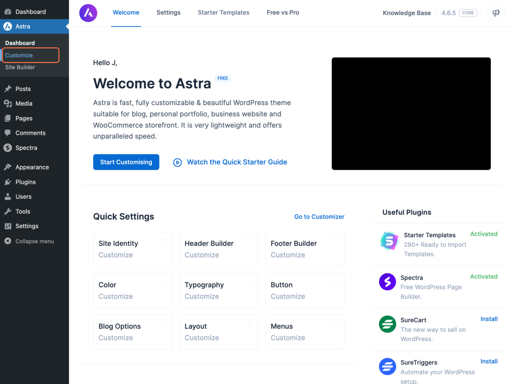 How to Change HTML tag for Site Title and Tagline? Astra Customizer