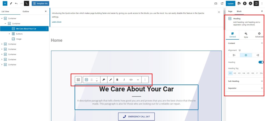How To Create a Website for Your Small Business: 6 Simple Steps open the page in the WordPress editor