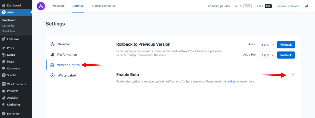 Automatic Beta Updates for Astra Enable Beta 1024x385