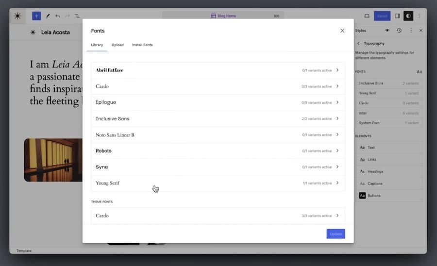 WordPress 6.5: New Features, Improvements and More! font library