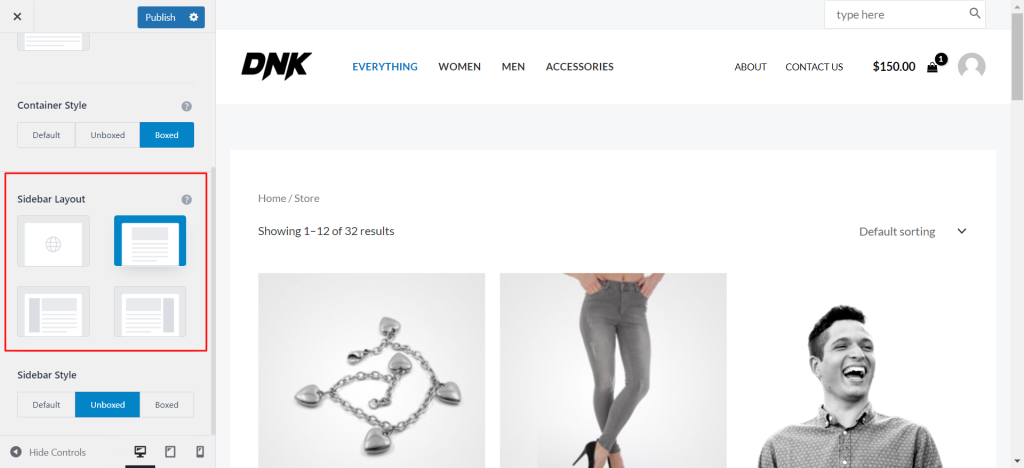 General WooCommerce Sidebar Layout 1024x468