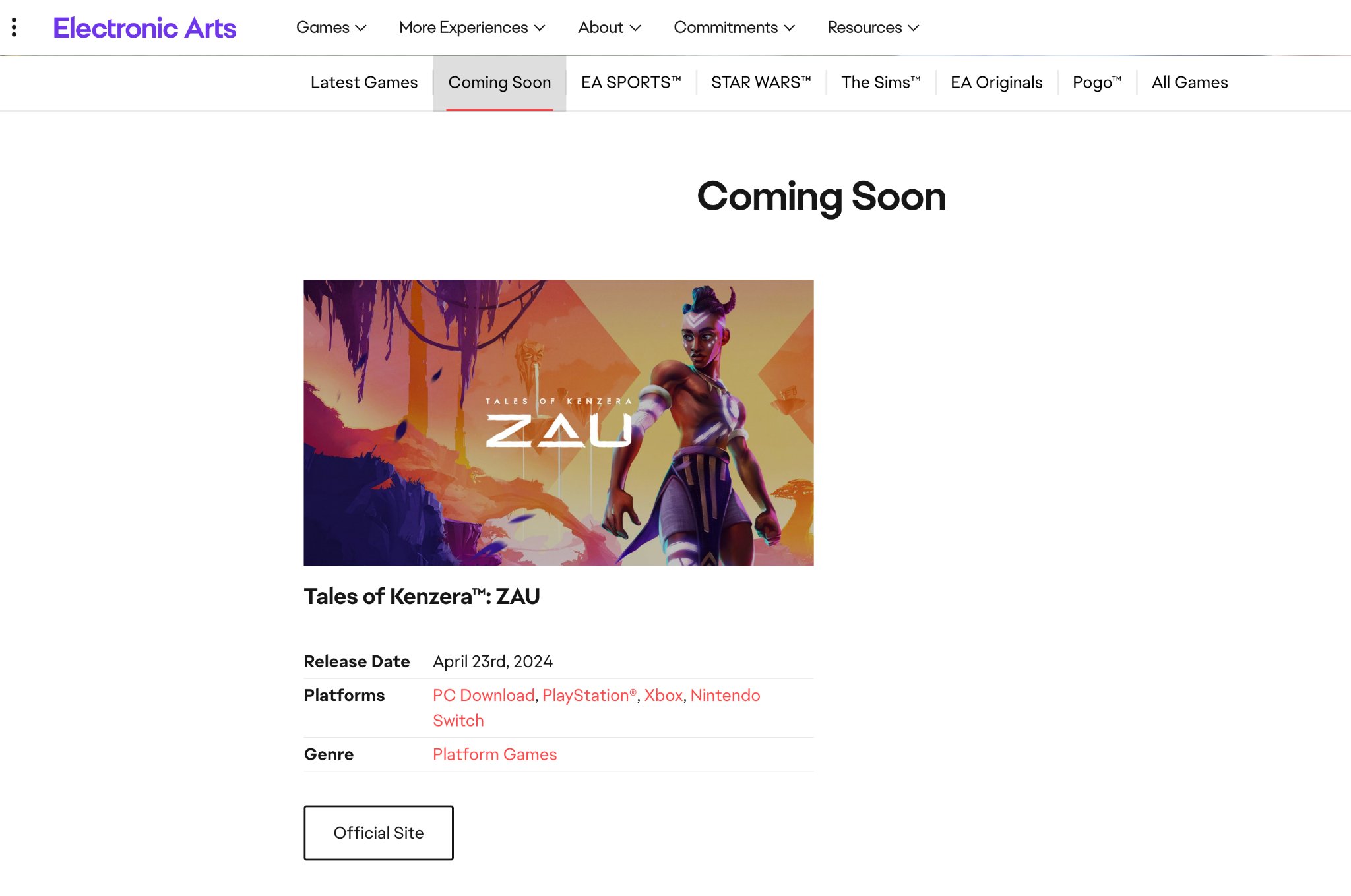 Create a Killer Coming Soon Page: 30+ Great Examples! electronic arts coming soon page