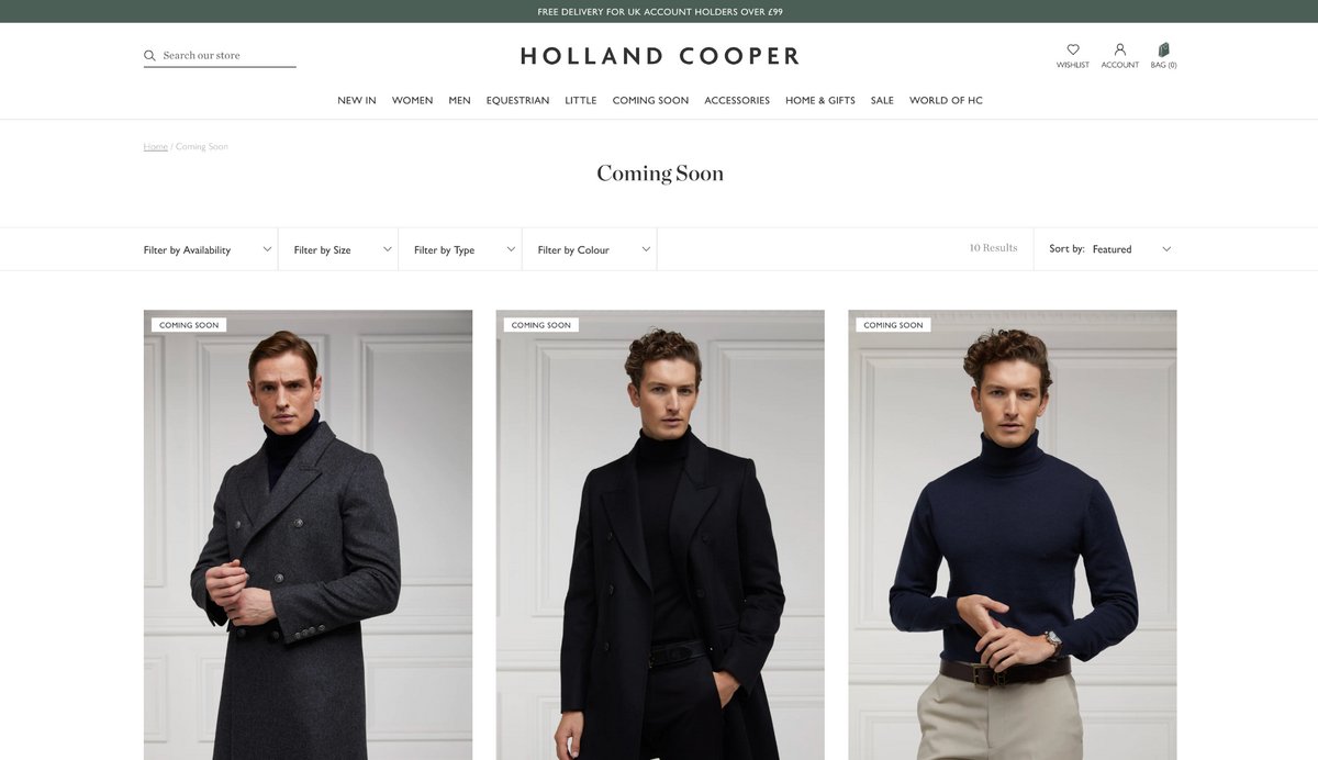 Create a Killer Coming Soon Page: 30+ Great Examples! holland cooper coming soon page