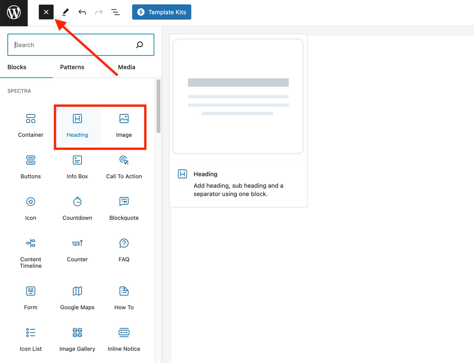 Create a Killer Coming Soon Page: 30+ Great Examples! insert block button