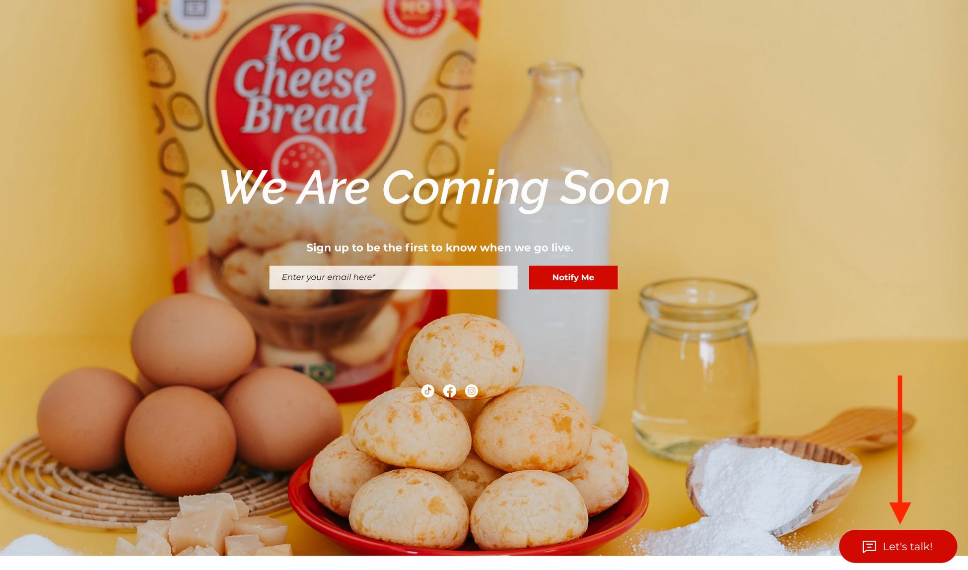 Create a Killer Coming Soon Page: 30+ Great Examples! Koe cheeze bread wordpress coming soon page