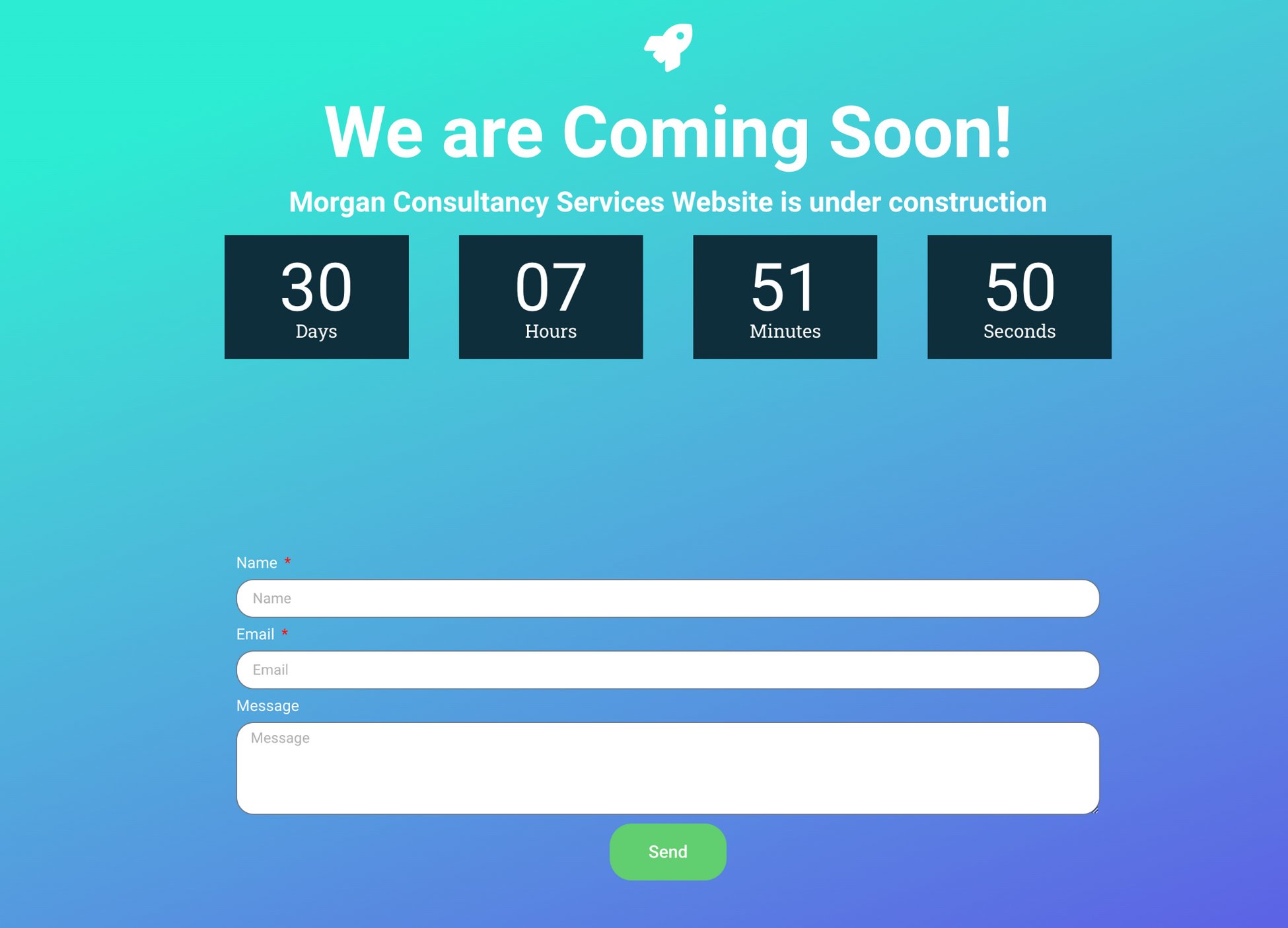 Create a Killer Coming Soon Page: 30+ Great Examples! morgan consultancy coming soon page