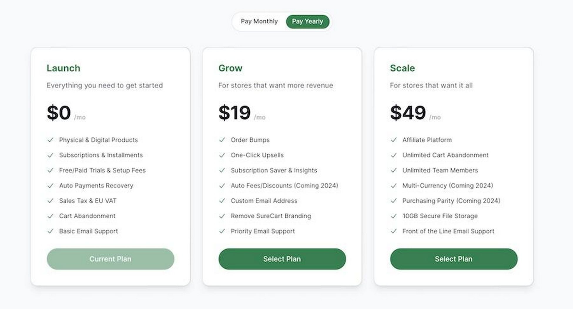 SureCart Review: What Makes It a Superior eCommerce Solution? pick a surecart plan