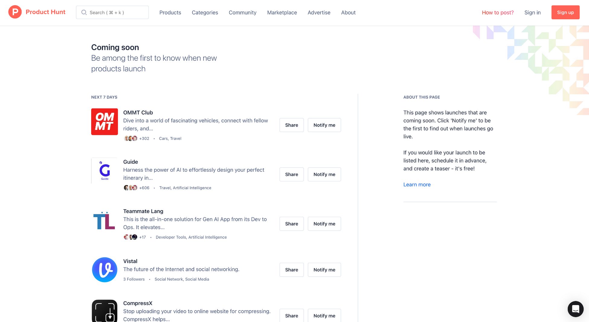 Create a Killer Coming Soon Page: 30+ Great Examples! product hunt coming soon page