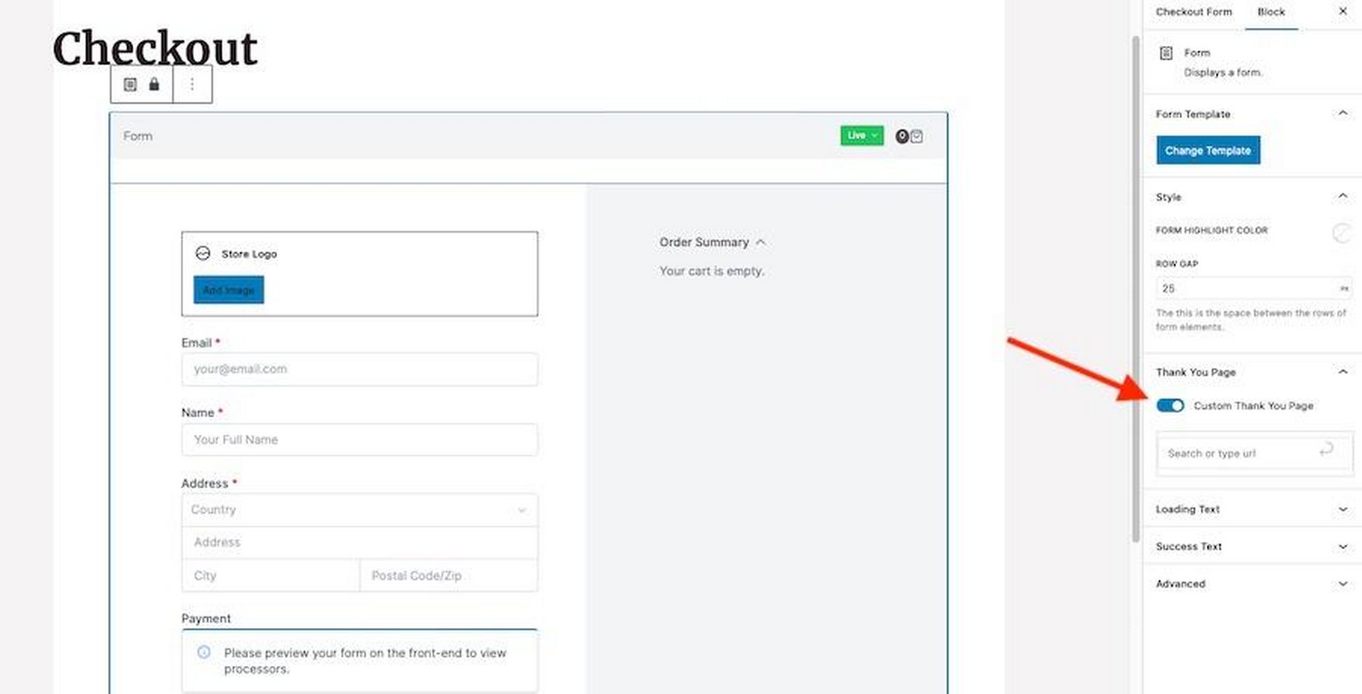 SureCart Review: What Makes It a Superior eCommerce Solution? select custom thank you page