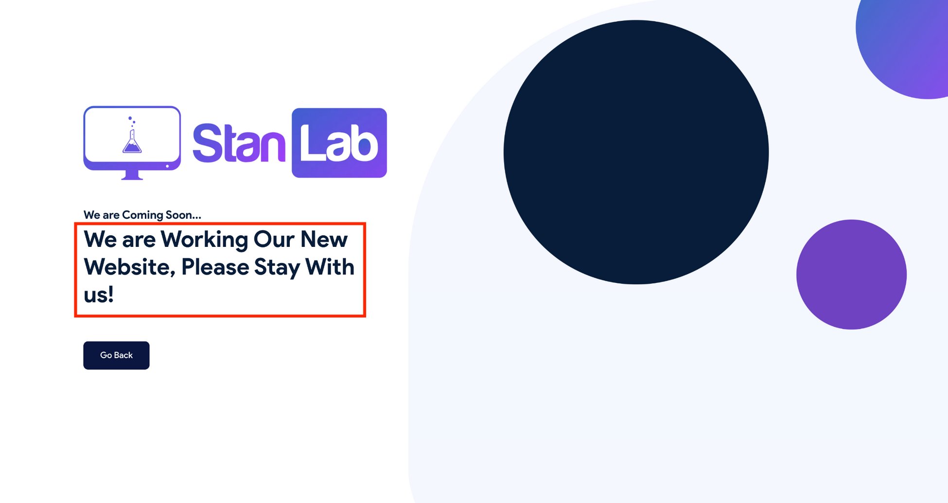 Create a Killer Coming Soon Page: 30+ Great Examples! stan lab coming soon page
