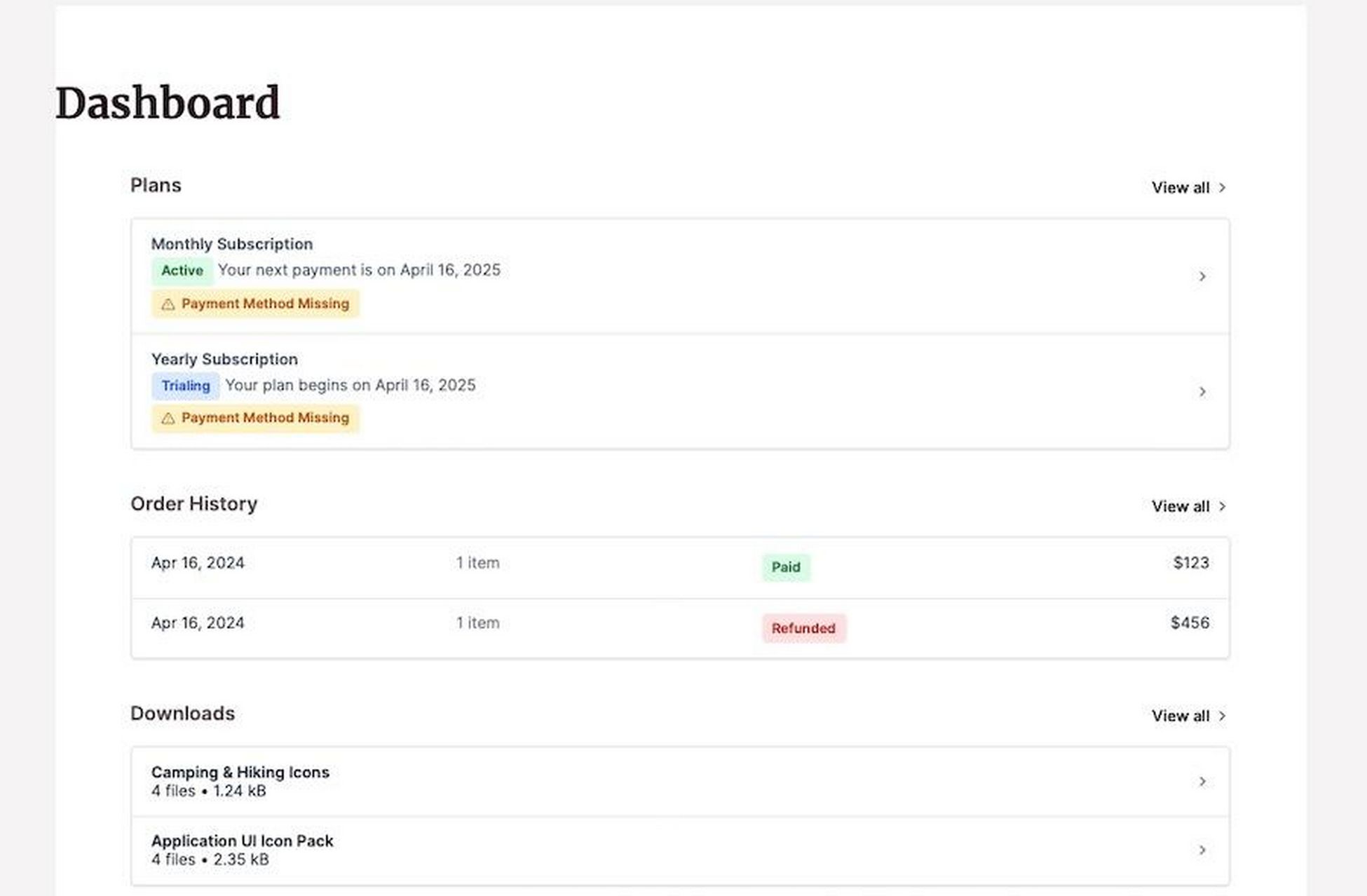 SureCart Review: What Makes It a Superior eCommerce Solution? surecart customer dashboard