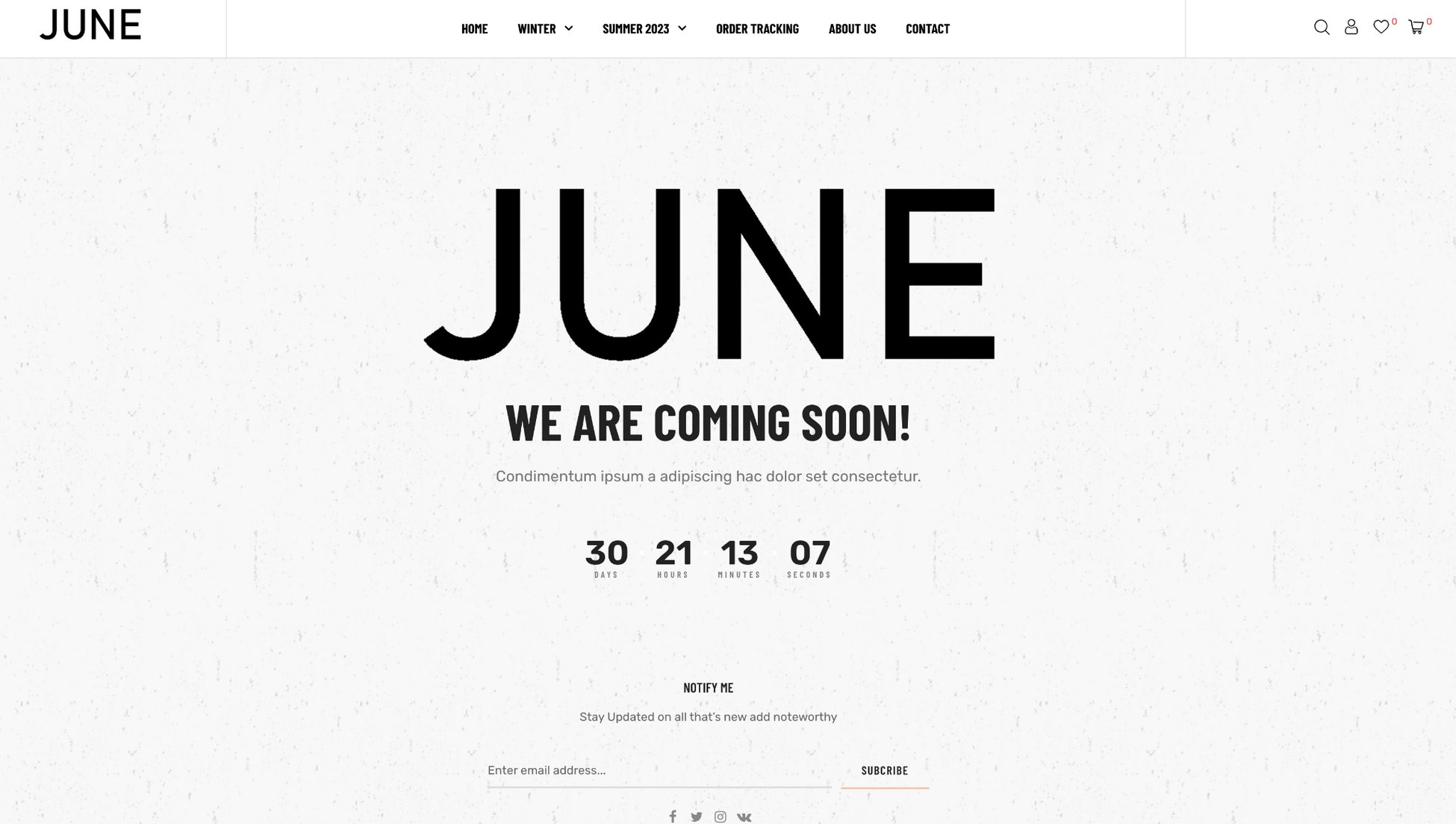 Create a Killer Coming Soon Page: 30+ Great Examples! the june store coming soon page