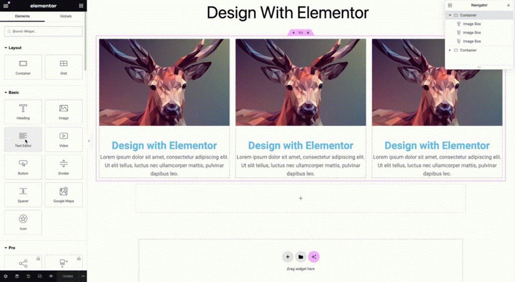 Divi vs Elementor: Which One is King of the Page Builders? 3 Elementor Drag And Drop 2 1 1024x561
