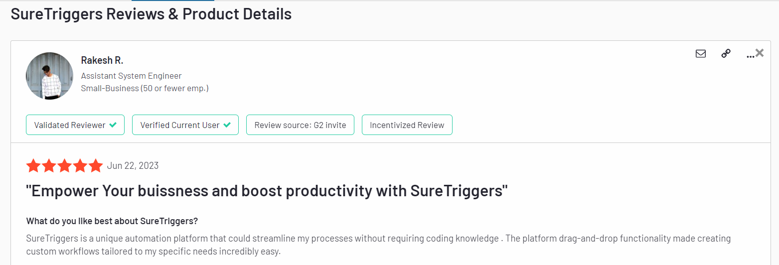 OttoKit Review: Say Goodbye to the Grind With Automation! A positive G2 comment by a client