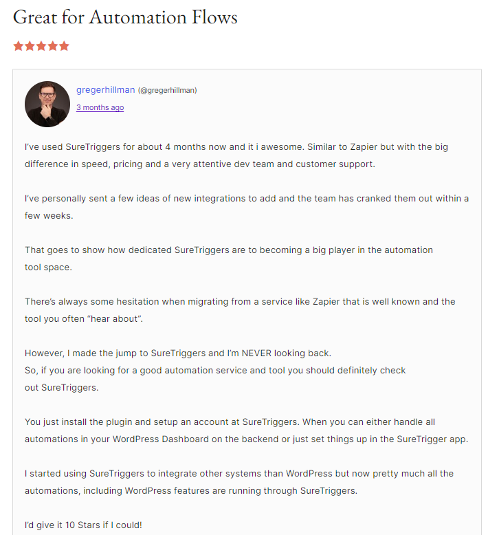 OttoKit Review: Say Goodbye to the Grind With Automation! Another positive feedback from a WP customer