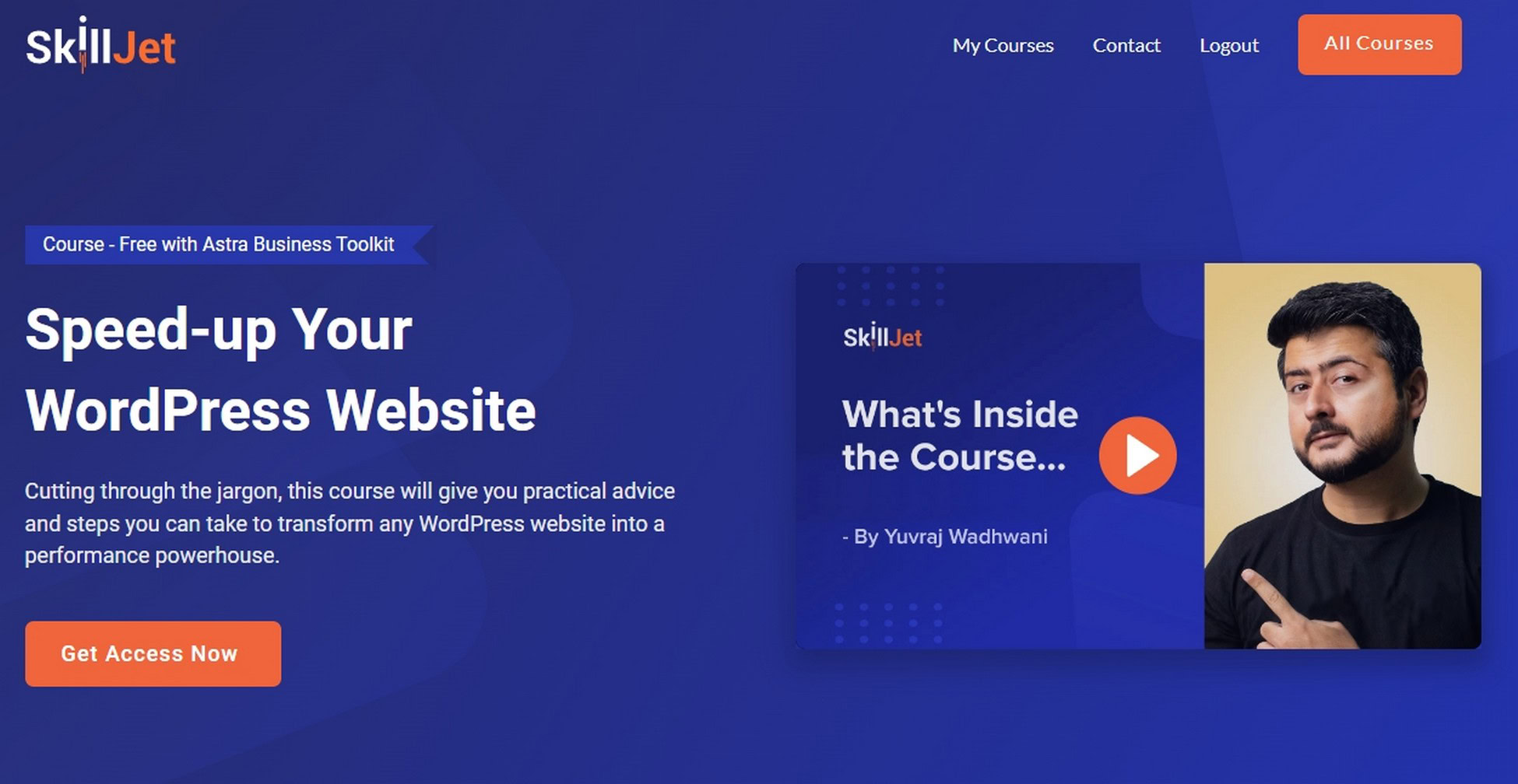 Become a WordPress Business Pro With SkillJet Academy! How to Speed up Your WordPress Website by Yuvraj Wadhwani