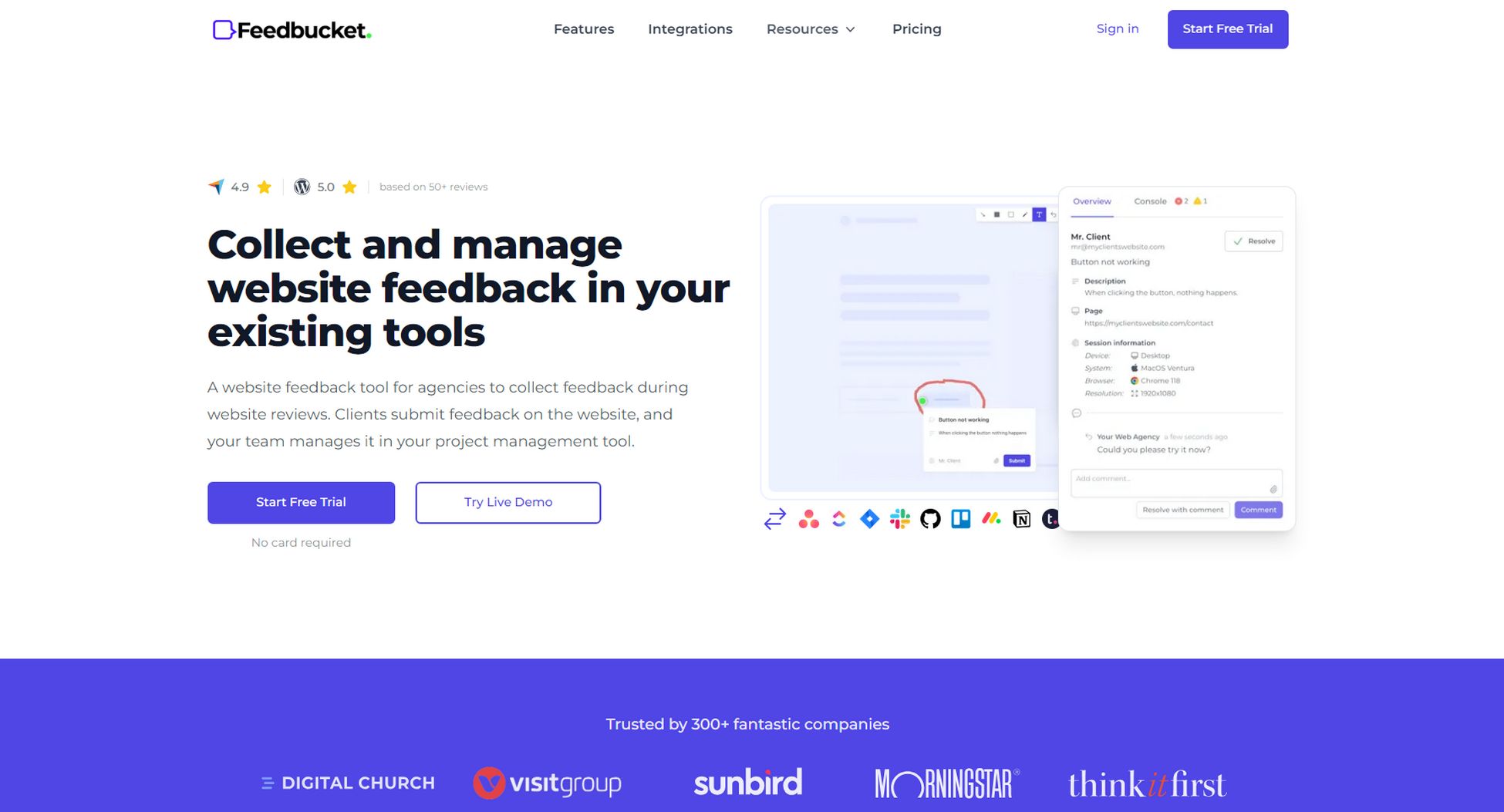 Agencies: 15 Website Annotation Tools for Better Collaboration Feedbucket banner
