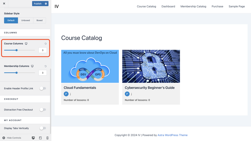 LifterLMS Integration in Astra Pro Image 22 1024x575