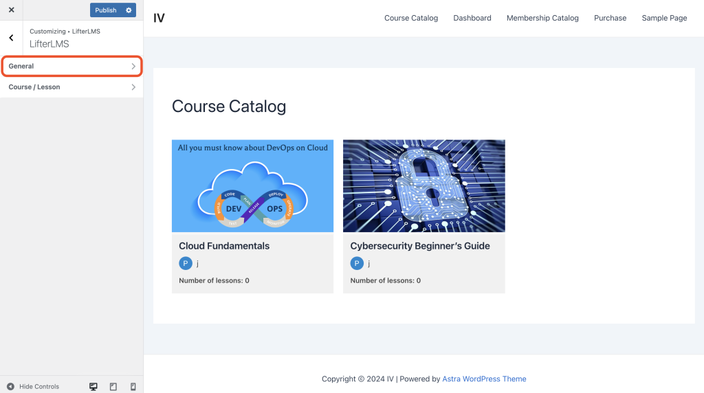 LifterLMS Integration in Astra Pro Image 23 1024x572