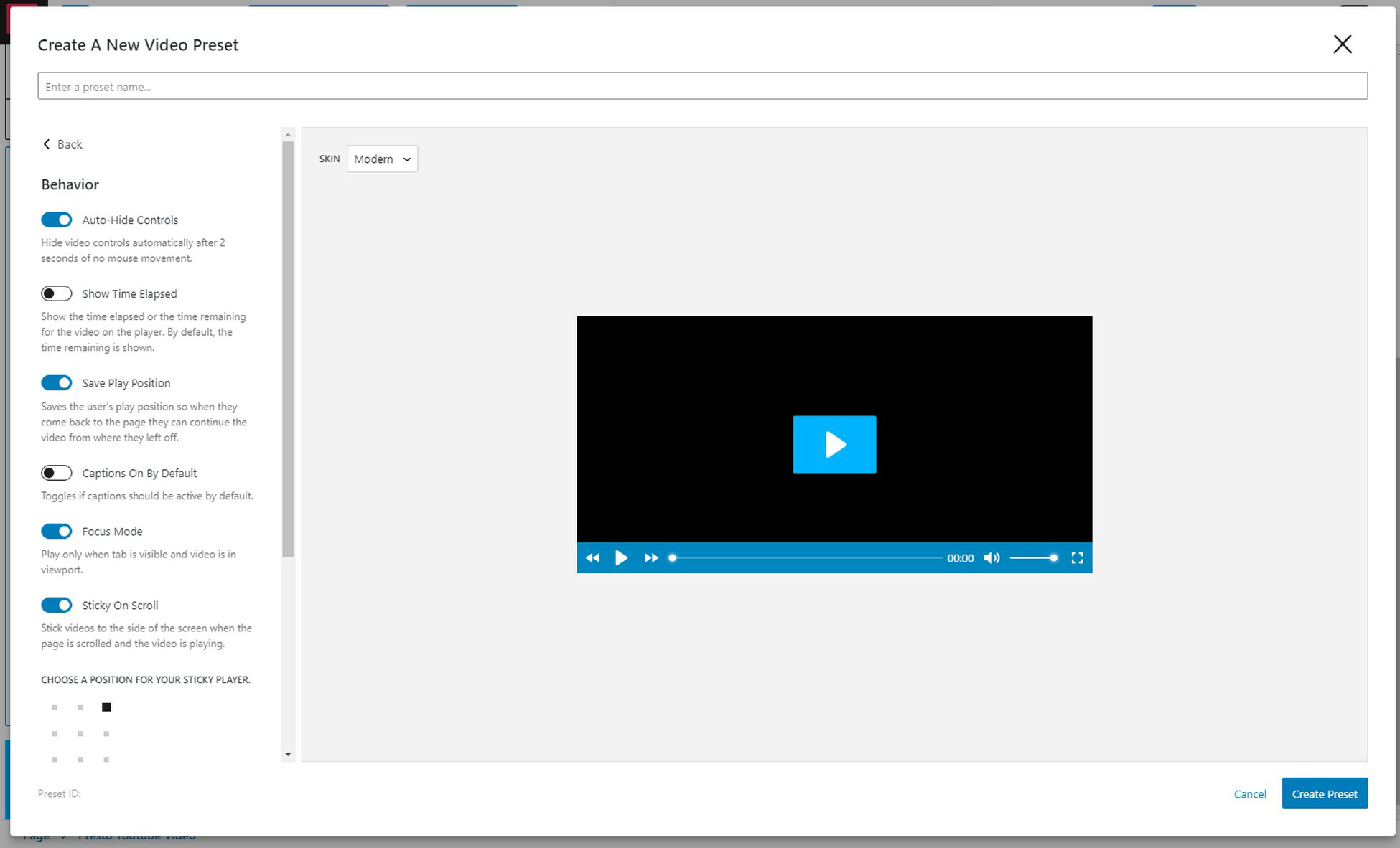 Website owners: Vimeo vs. YouTube - Is There a Better Option? creating-new-presets-in-presto-player