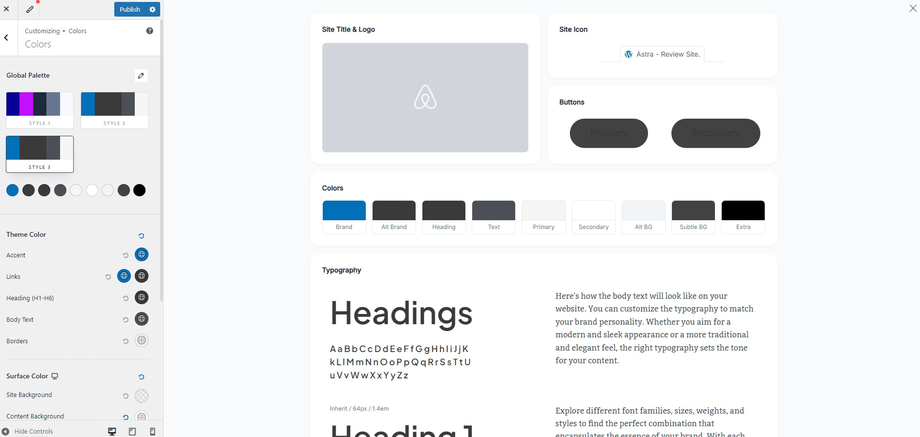 Astra 4.8: Style Guide and Design Options Incoming! Style Guide picker