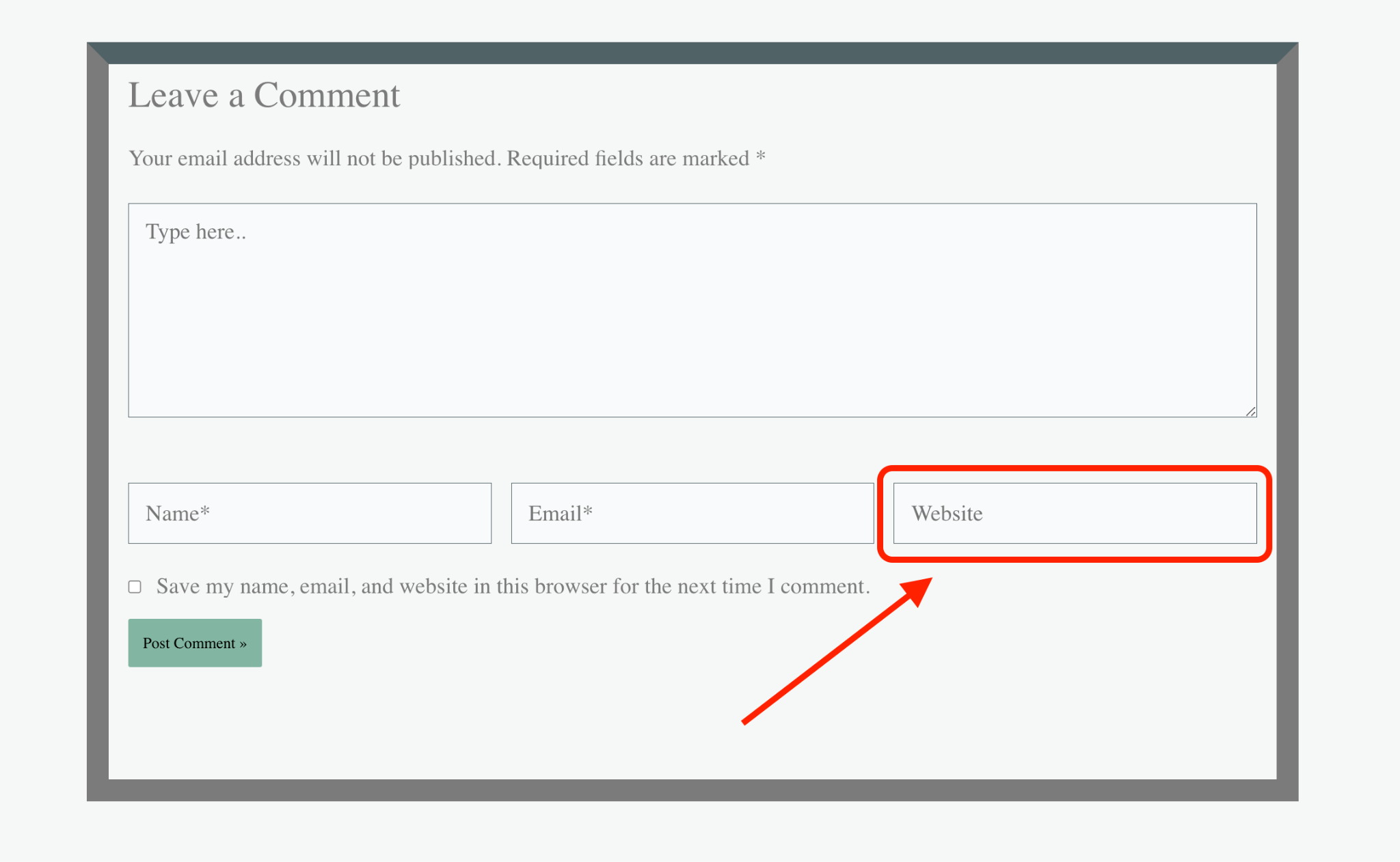 Disable URL field in the Comment Section Word Image 185732 1