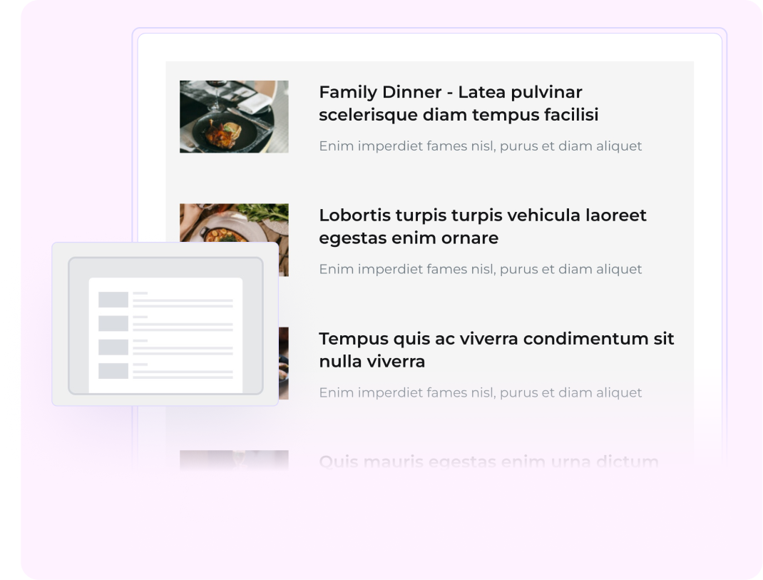 streamlined-list-layout Streamlined List Layout