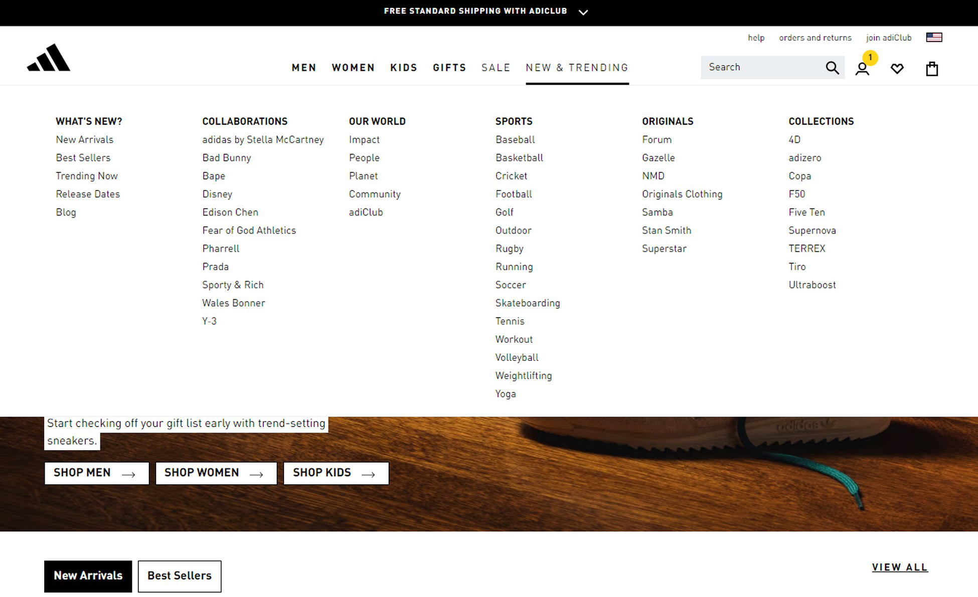 14 Stunning Mega Menu Examples for Better User Engagement adidas-mega-menu