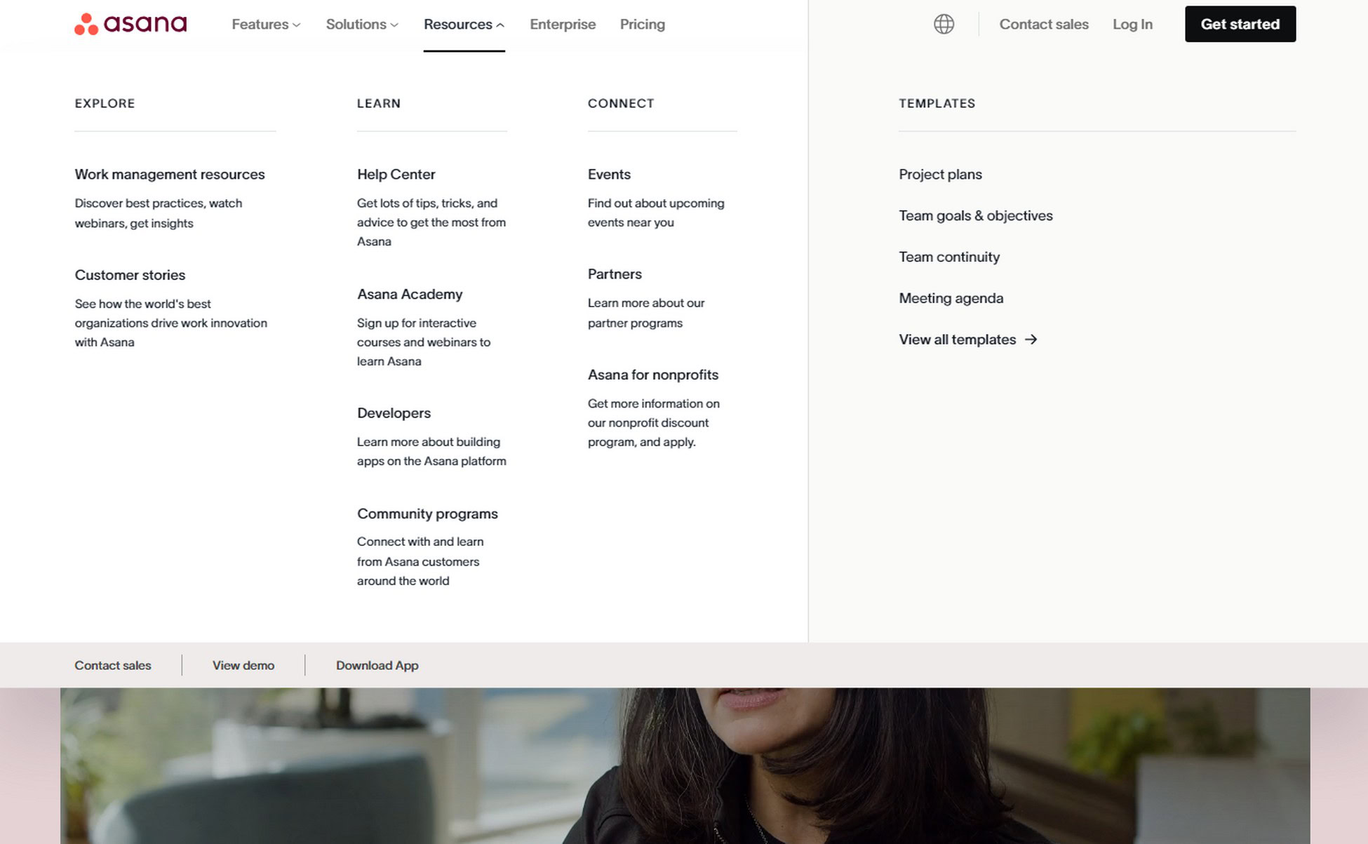 14 Stunning Mega Menu Examples for Better User Engagement asana-mega-menu