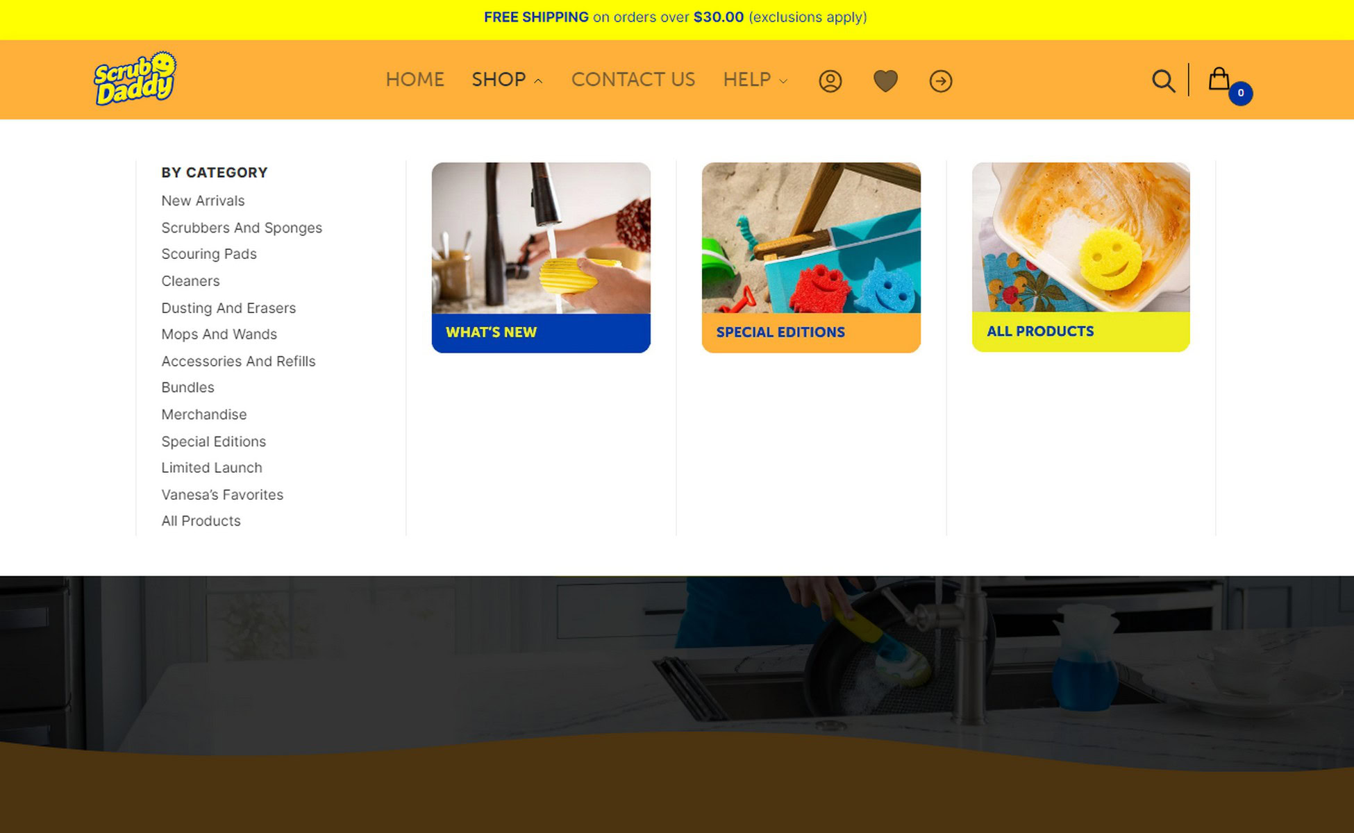 14 Stunning Mega Menu Examples for Better User Engagement scrub-daddy-mega-menu