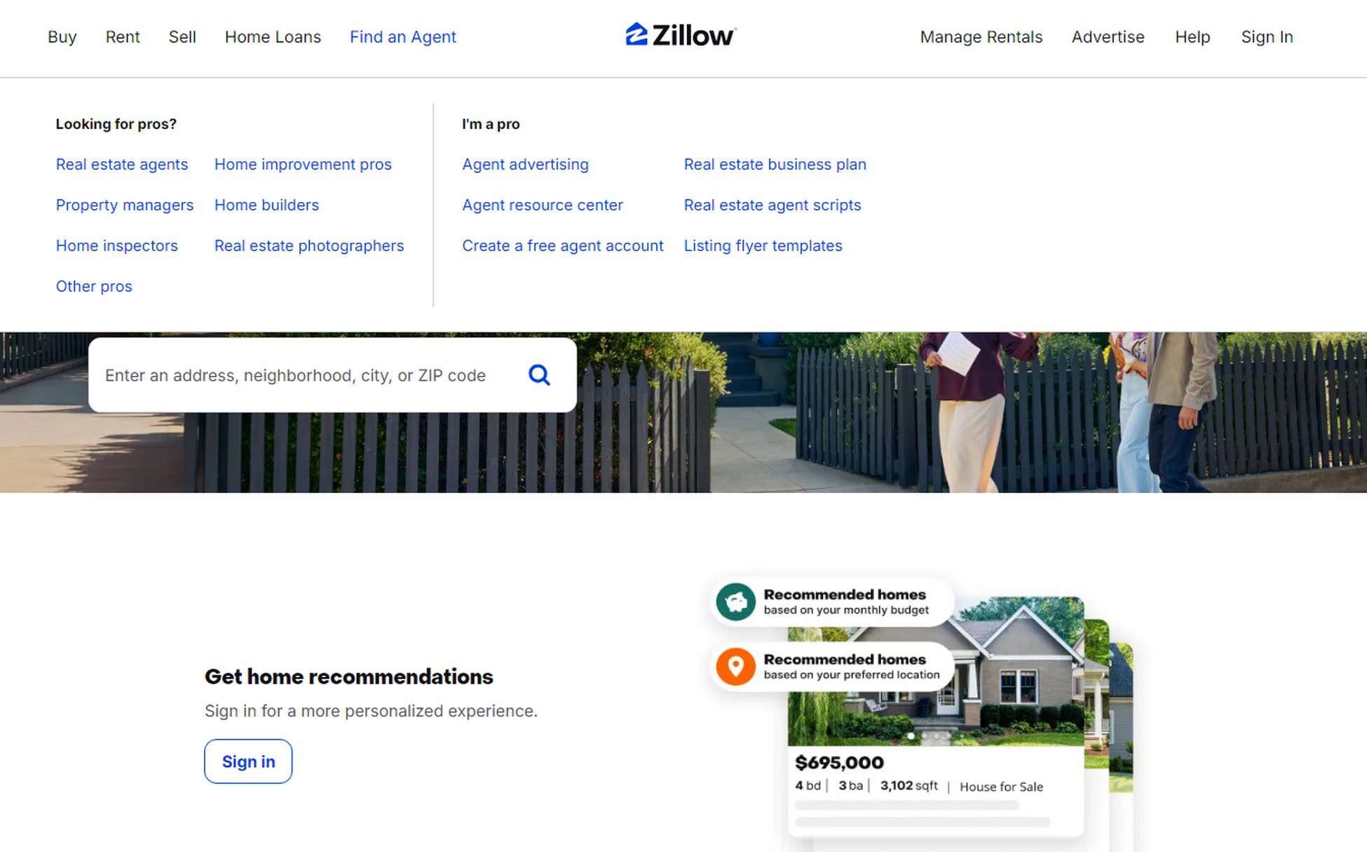 14 Stunning Mega Menu Examples for Better User Engagement zillow-mega-menu