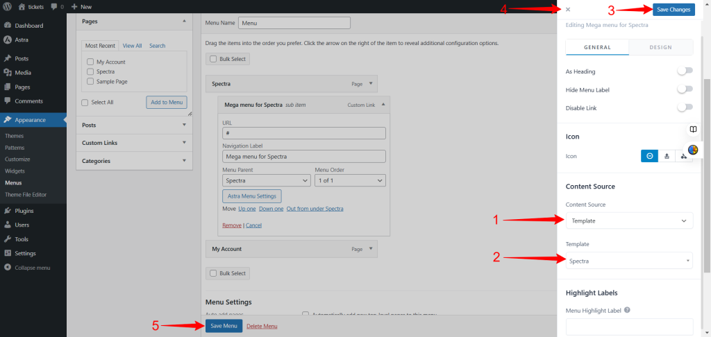 Mega Menu Template Using Spectra Steps 1024x486