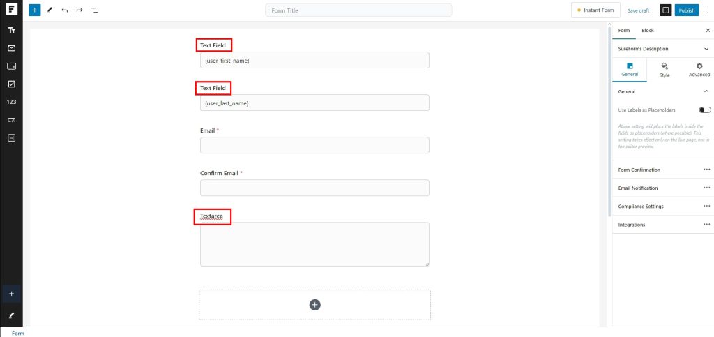 SureForms: The Form Builder You've Been Waiting For? Add Name The Text Field Name on SureForms