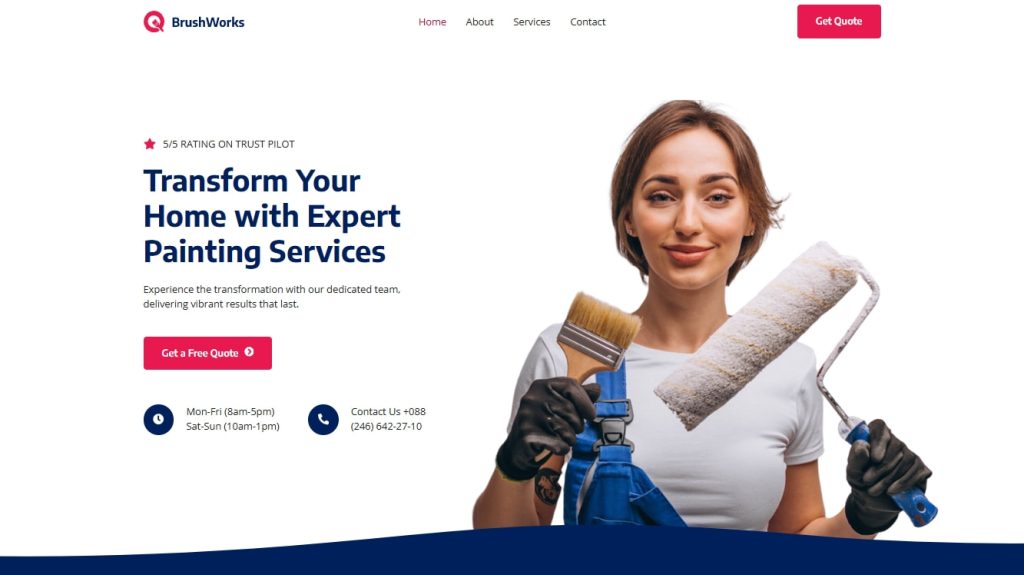Introducing the Home Painting Template Home Painting WordPress Template 1