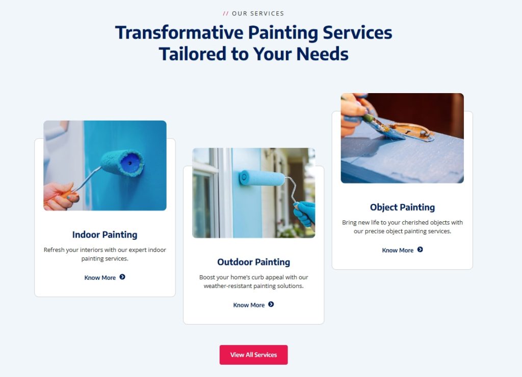 Introducing the Home Painting Template Home Painting WordPress Template - Service pages