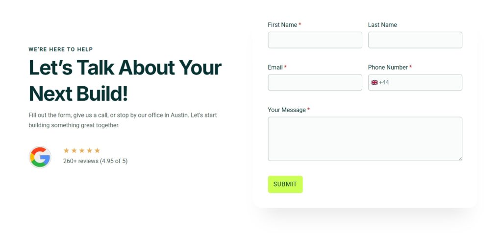 New Release - The Construction Company Template! Contact Page With Working Form Office Details Map Embed And Inquiry Fields 1024x484
