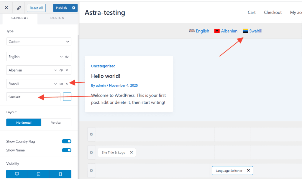 How to Add New Languages to Astra Language Switcher Image 1 1024x608