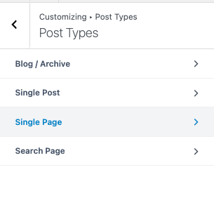 Blog Overview Post types