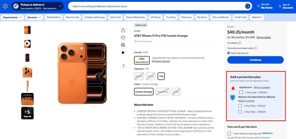 How To Grow Your eCommerce Store With Value and Volume Tests A phone store offers a protection plan alongside the handset.