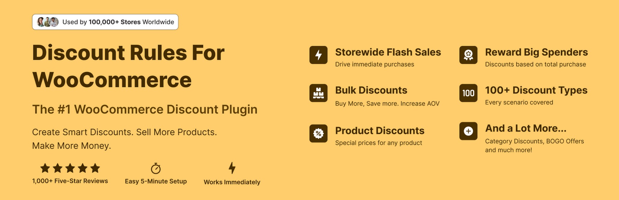 Discount Rules for WooCommerce by Flycart tiered pricing rule builder showing active discount configuration with buy 3 get 10% off and buy 5 get 20% off quantity-based tiers