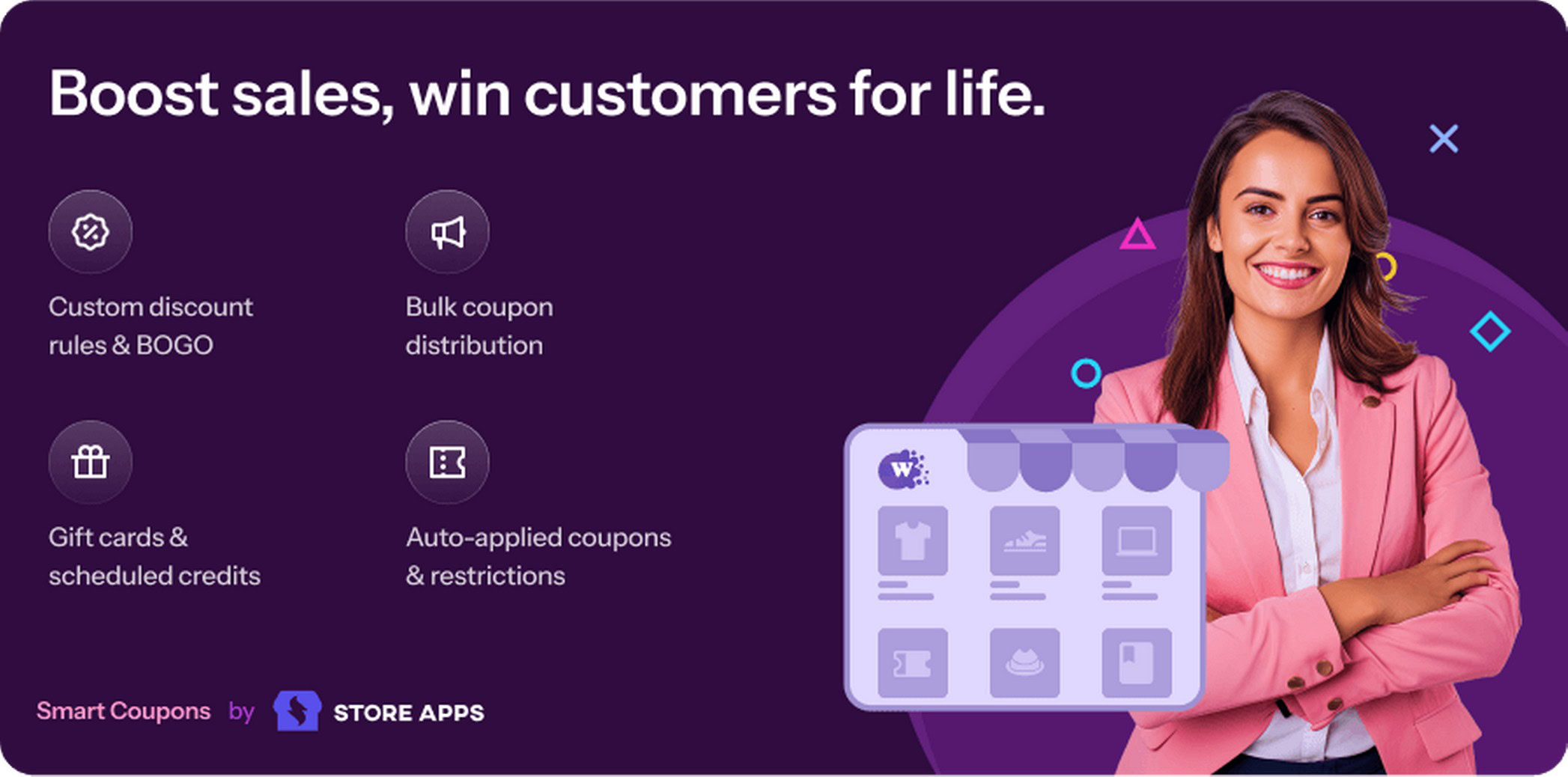 Smart Coupons by StoreApps gift certificate creation screen showing denomination input options, store credit settings, and bulk generate controls inside WordPress WooCommerce dashboard