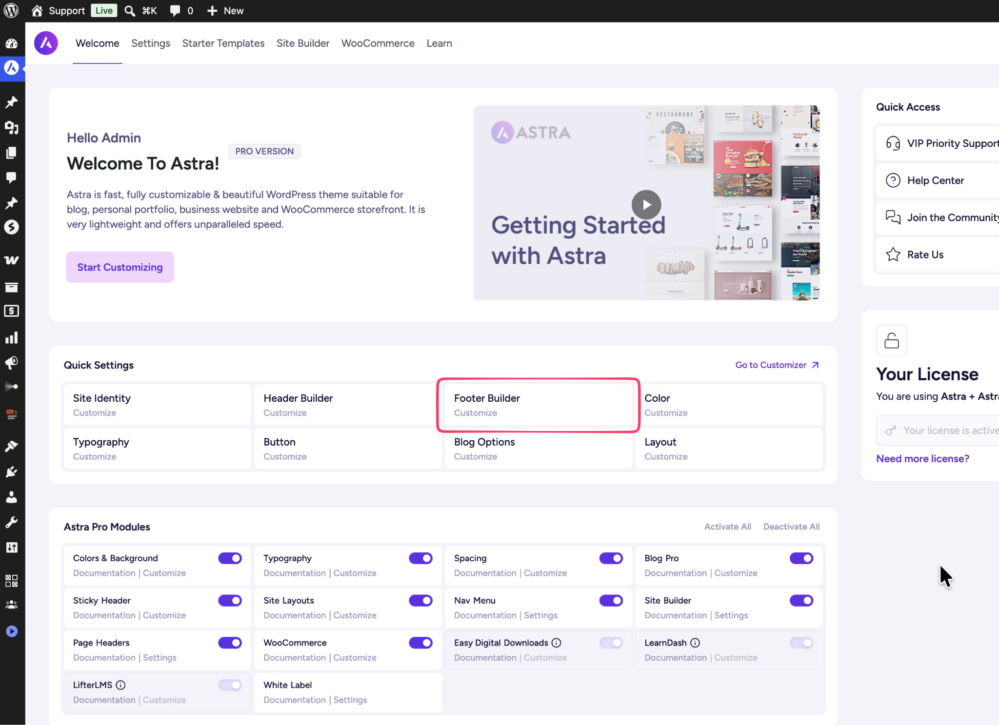 How To Create a Footer With Astra Footer Builder Word Image 309803 1